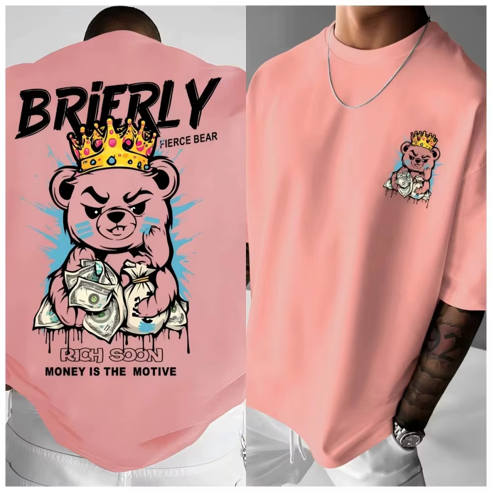 T-shirt Homme Tendance d'Été à Col Rond