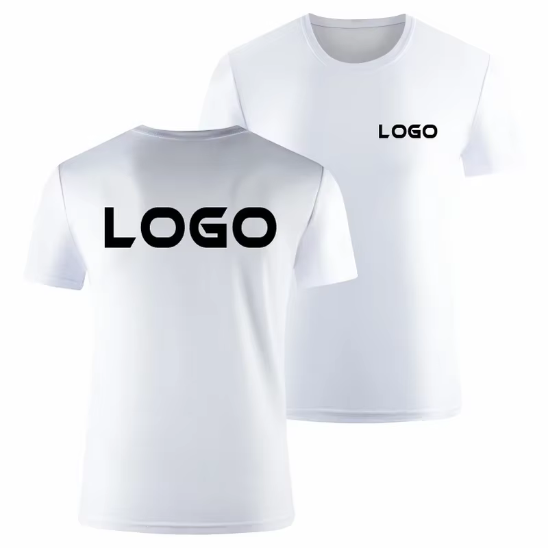 T-shirt à col rond avec logo au design gratuit pour hommes et femmes