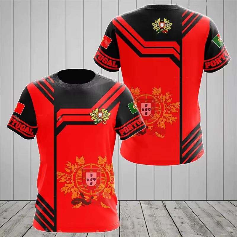 3D Portugal drapeau impression t-shirt