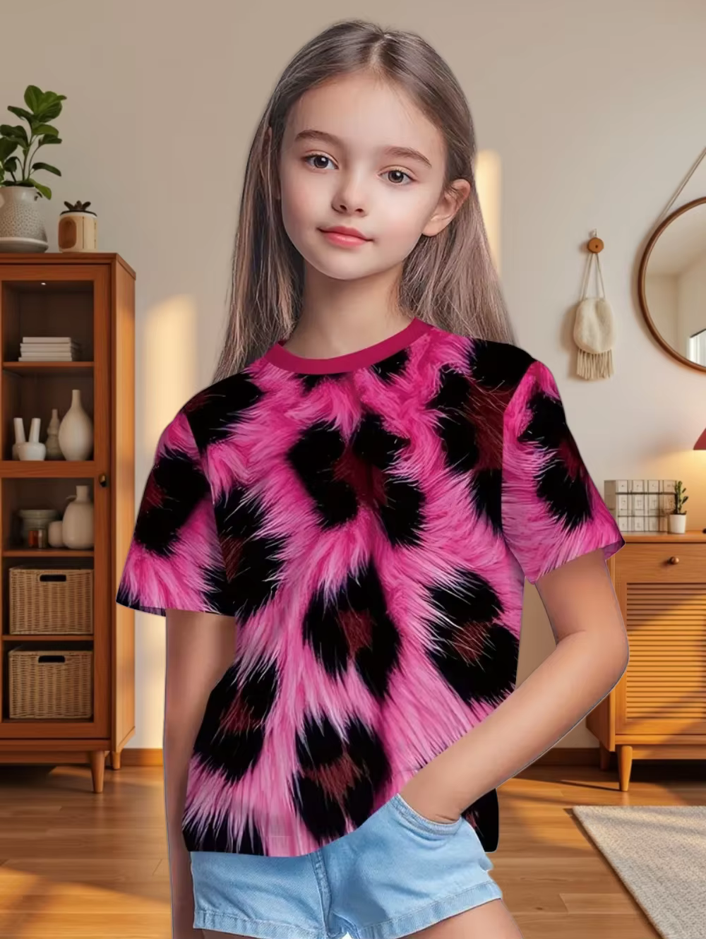 T-shirts à motif de vache pour filles