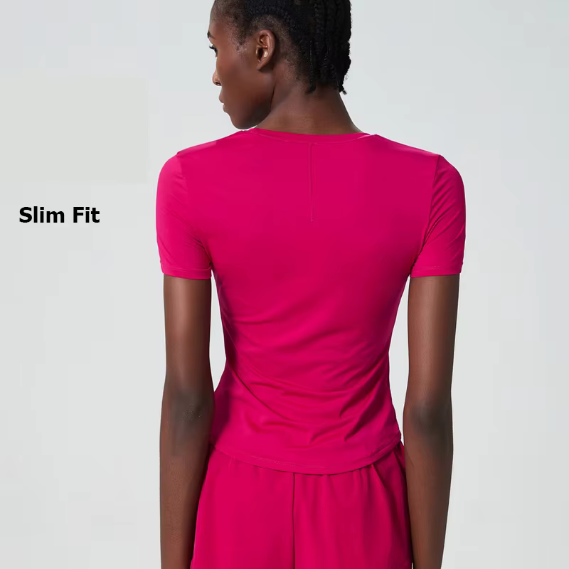 T-shirt de yoga à manches courtes pour femme