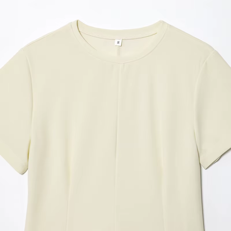 HXAO t-shirt femme jaune violet haut femmes été 2025 décontracté hauts à manches courtes col rond coupe ajustée