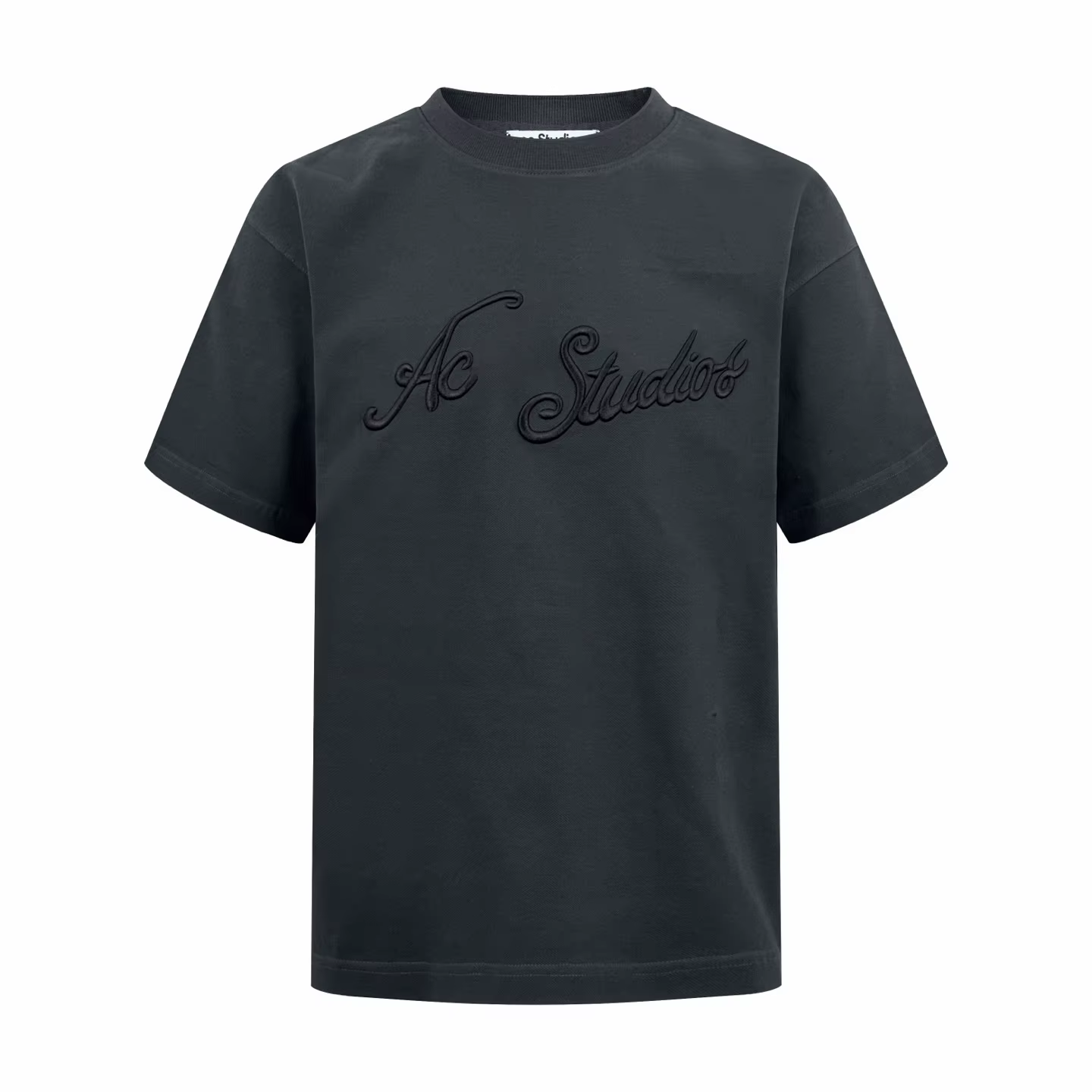 T-shirt unisexe en coton biologique avec logo brodé 3D