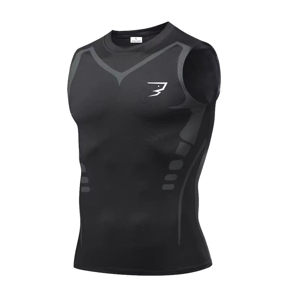 T-shirt de sport pour homme avec motif imprimé, t-shirt sans manches ample, t-shirt de musculation, t-shirt de course en plein air, débardeur de musculation