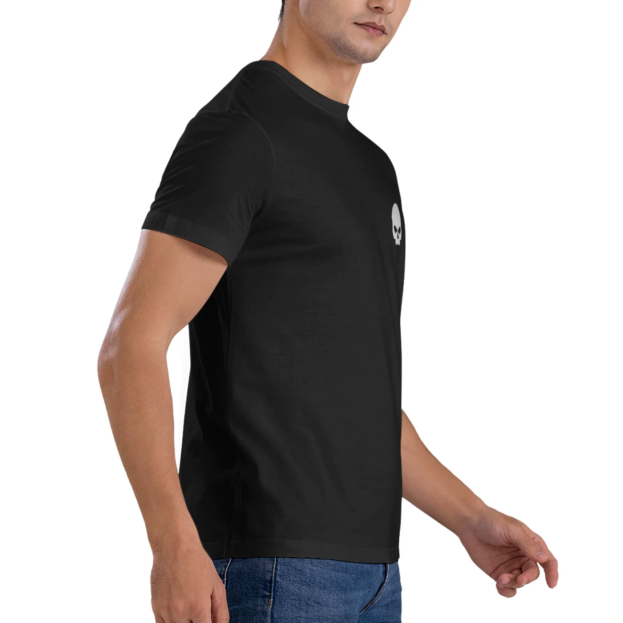 T-shirt imprimé avec logo Funny Skull Harley pour hommes
