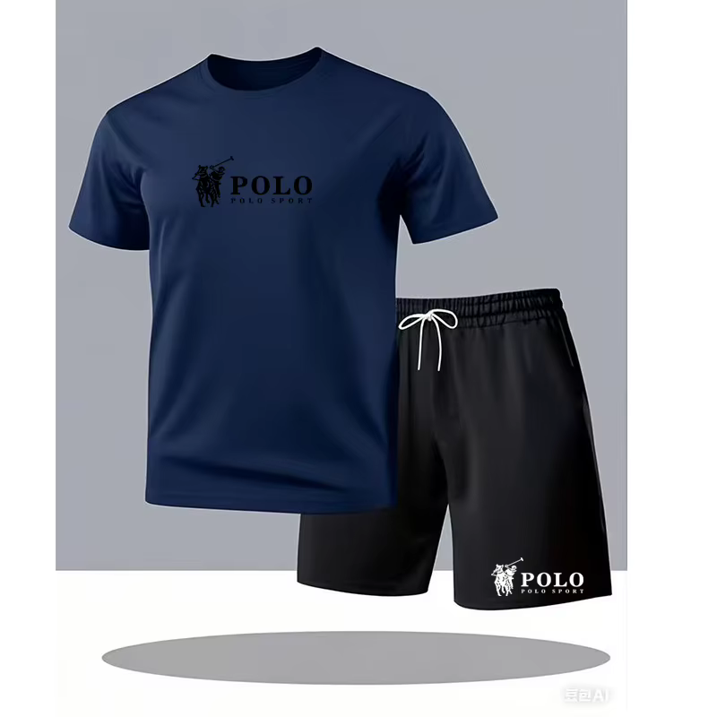 Ensemble T-shirt et short de sport POLO pour homme