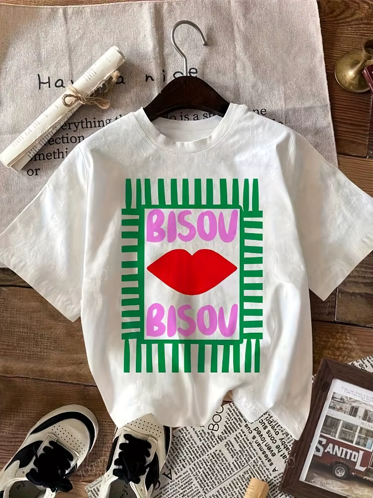 T-shirt décontracté à manches courtes pour femme