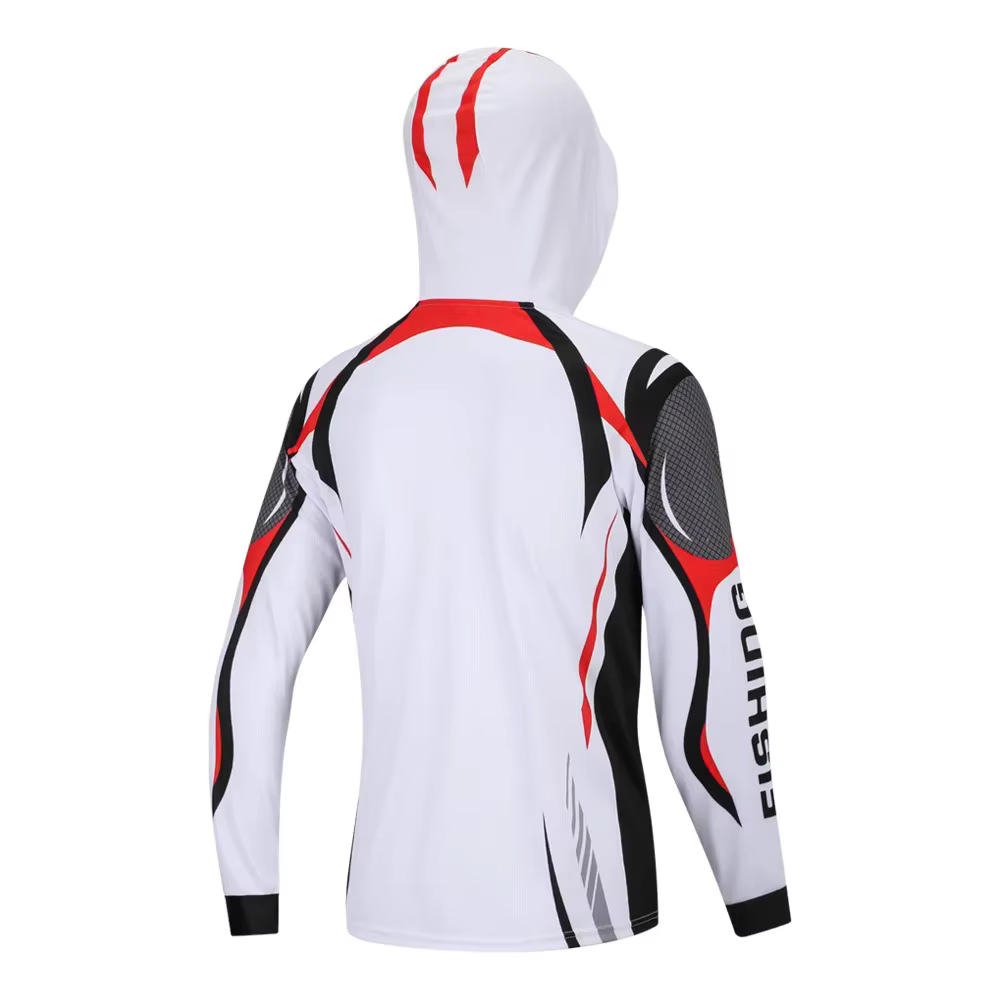 Fiship-Chemise de pêche à capuche anti-UV pour hommes
