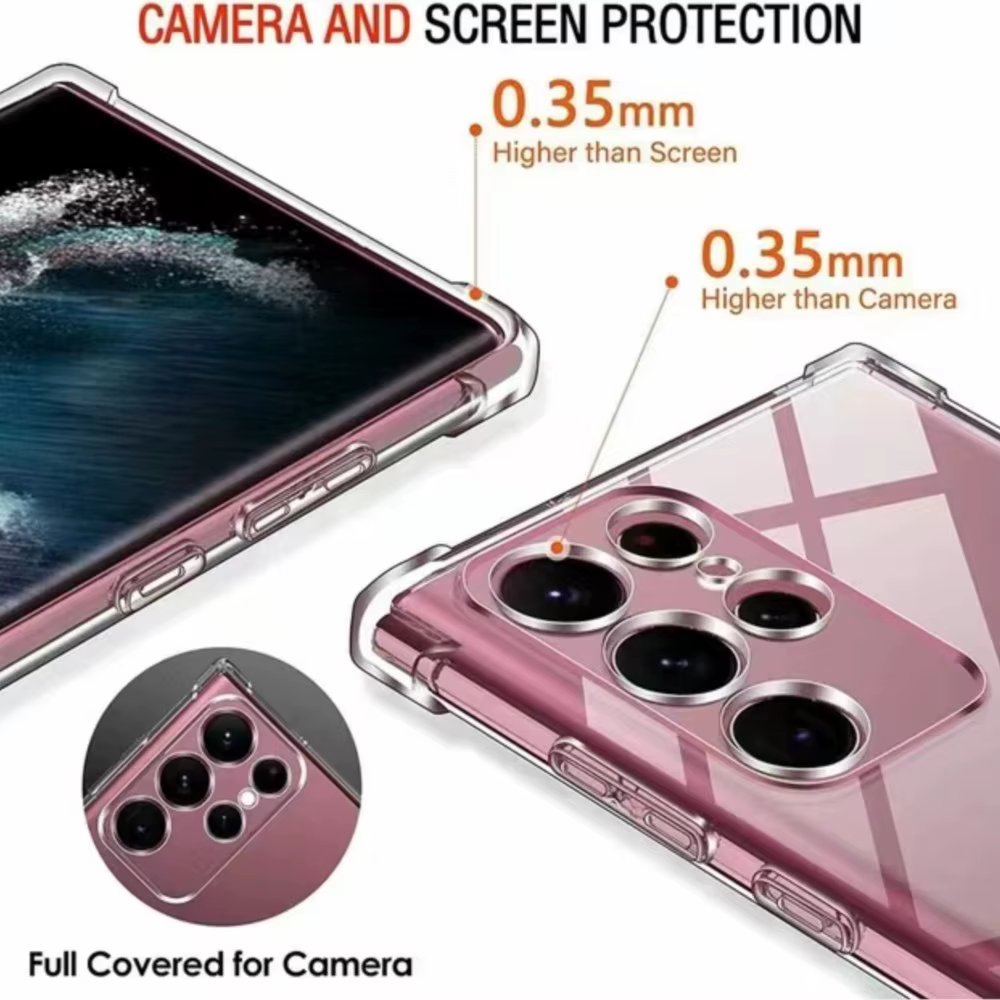 Étui antichoc épais Transparent pour Samsung Galaxy S26 étui Ultra Transparent S26 bord couverture S 26 Plus étuis en TPU souple