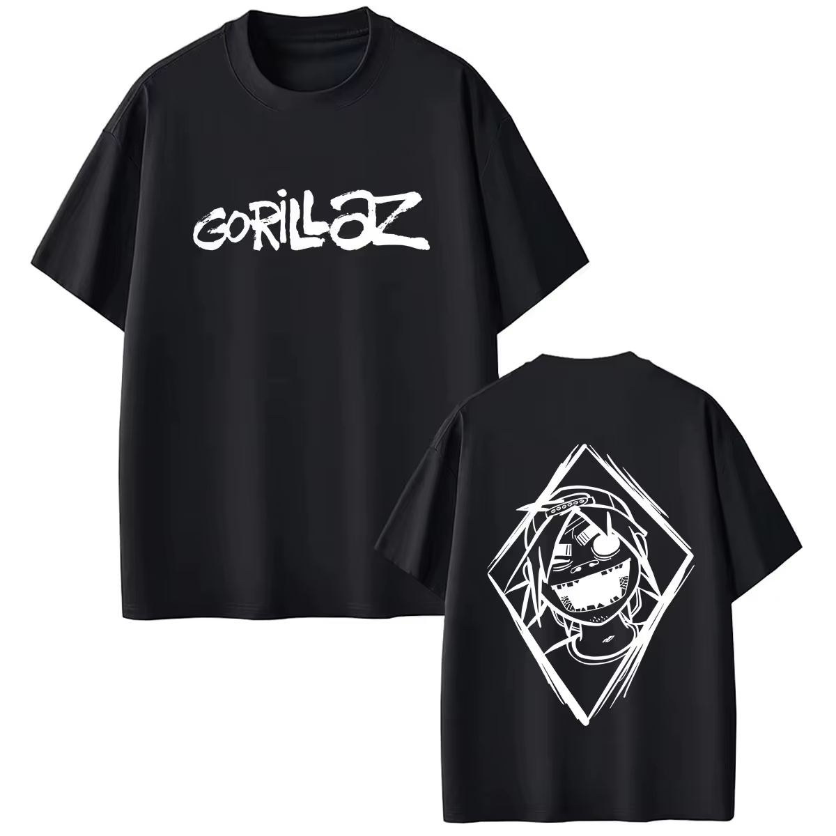 T-shirt graphique Rock Band Gorillaz pour hommes et femmes