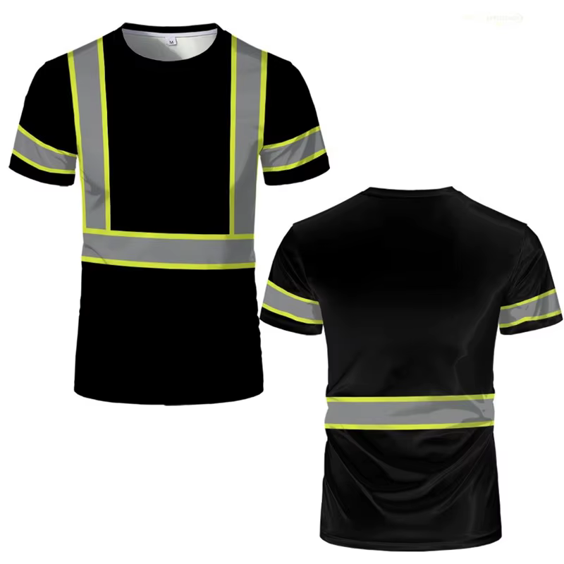 T-shirts de travail de sécurité à rayures simples