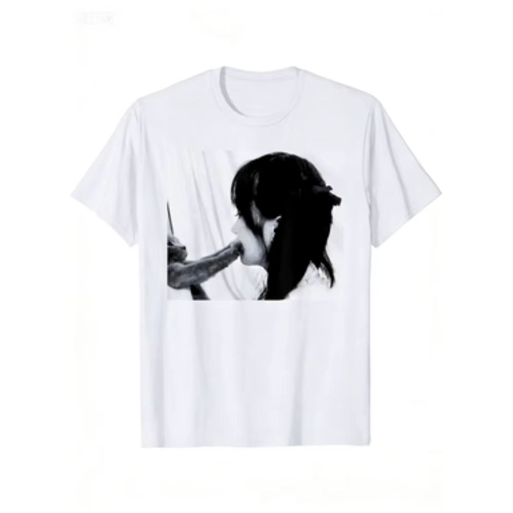 Nouveau t-shirt tendance d'été à motif de chat sur fond noir avec design