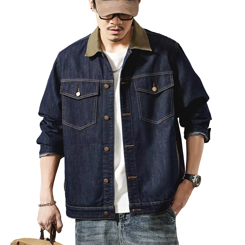 7XL 6XL grande taille veste en jean hommes mode Streetwear ample décontracté surdimensionné Denim Cargo