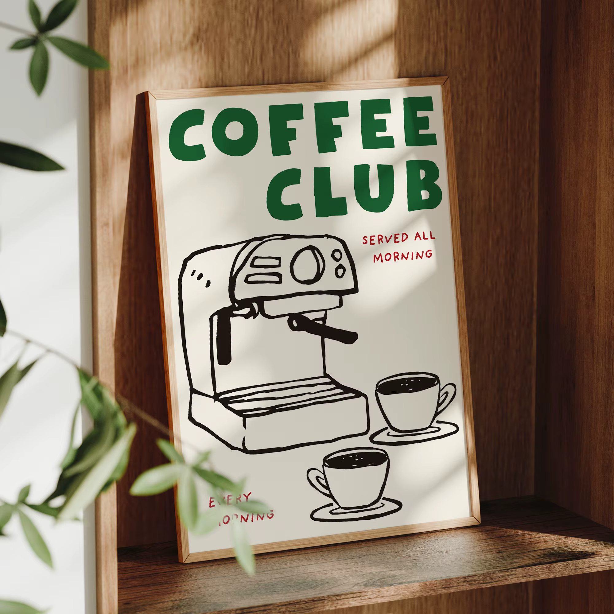 Affiche de cuisine Vintage pour Club de café