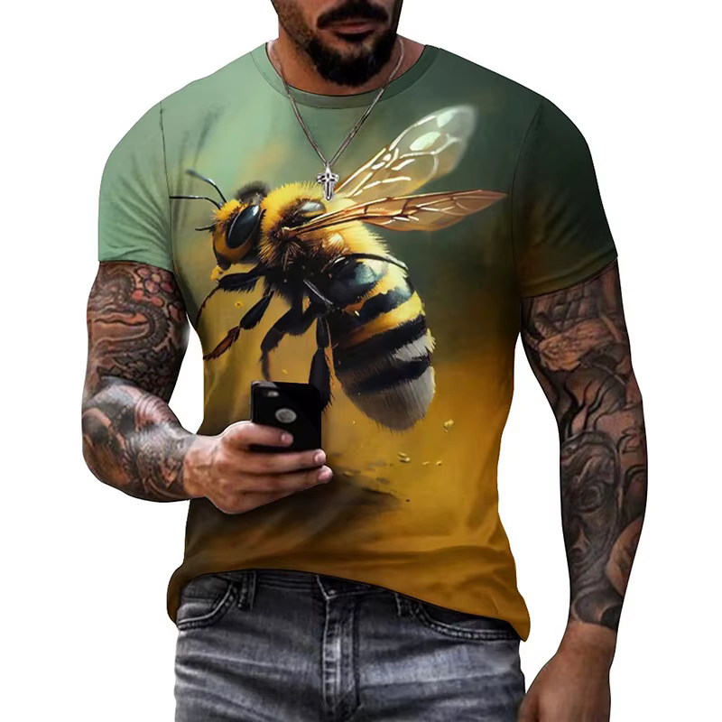 T-shirt graphique équation en accent d'abeille pour hommes et femmes