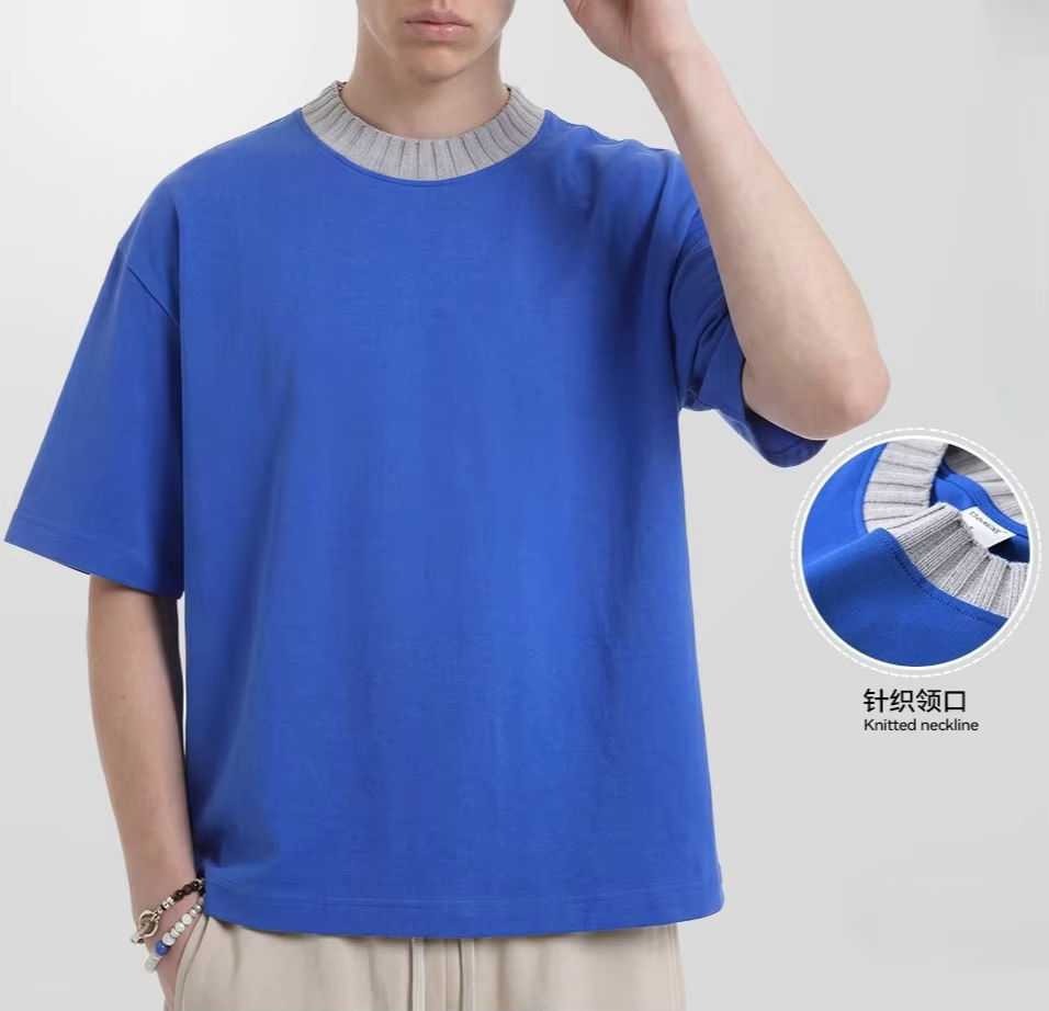 T-shirt homme été 2026 coupe boxy à manches courtes