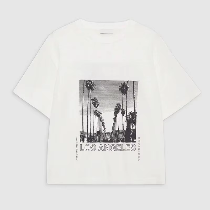 T-shirt manches courtes col rond femme