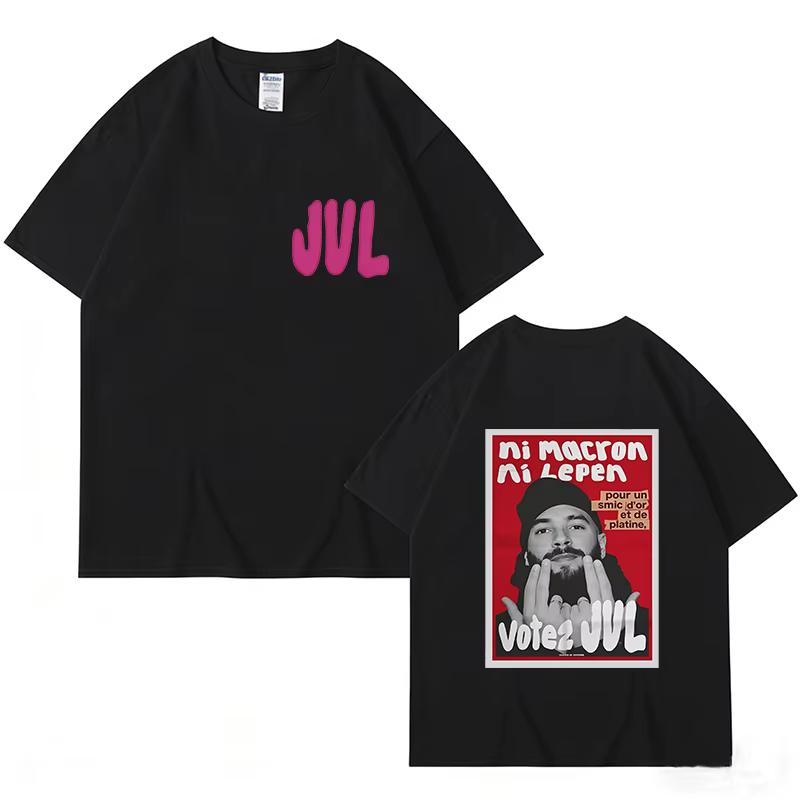 T-shirt Oversize Rapper Jul pour Homme et Femme – Vêtement Tendance Hip Hop à Manches Courtes