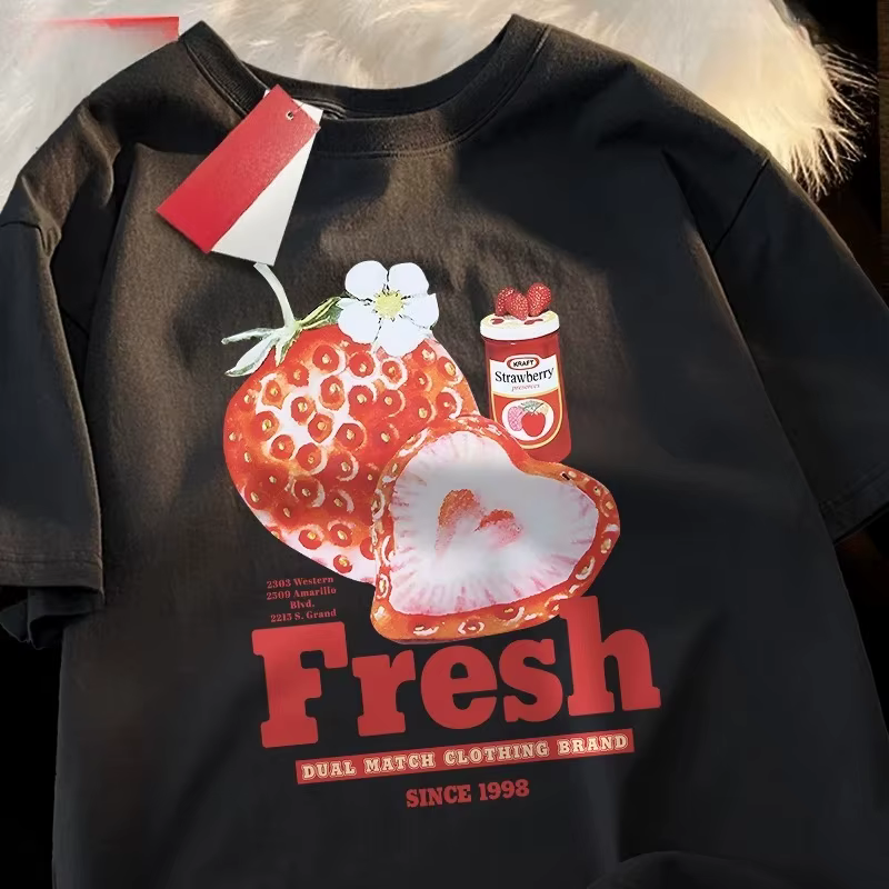 Fraise 1998 t-shirts femmes confortable décontracté T-Shirt Couple