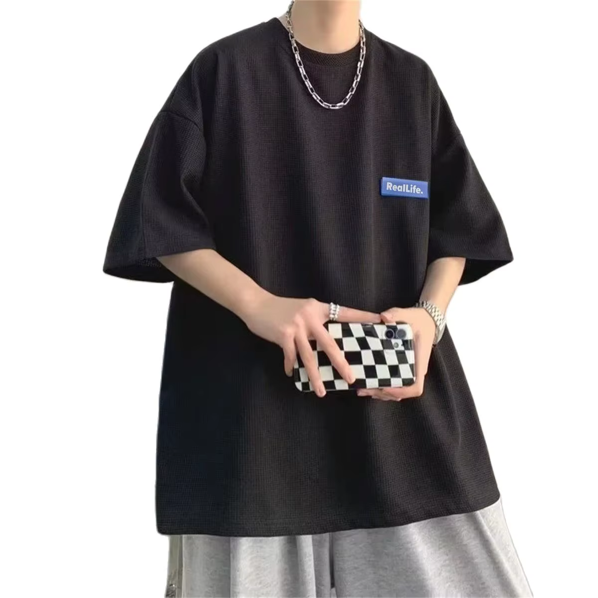 T-shirt en polyester uni pour hommes