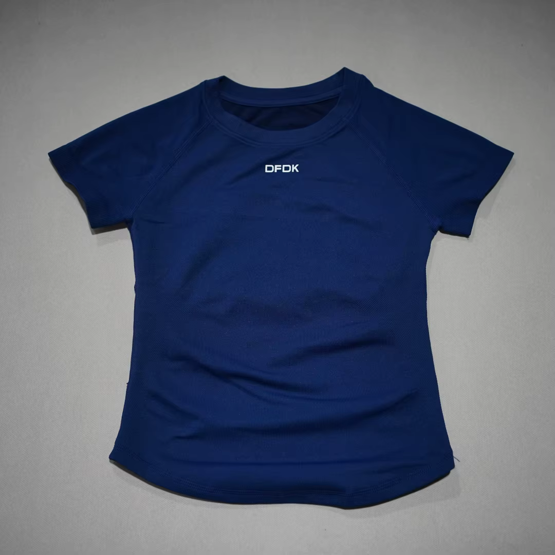 DFDK T-shirt élastique à manches courtes pour femme
