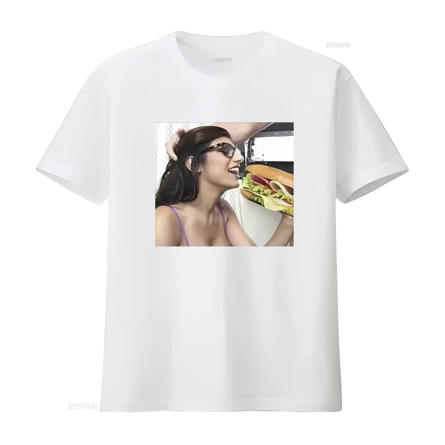T-Shirt coréen Hangul Word _Why_ pour femmes