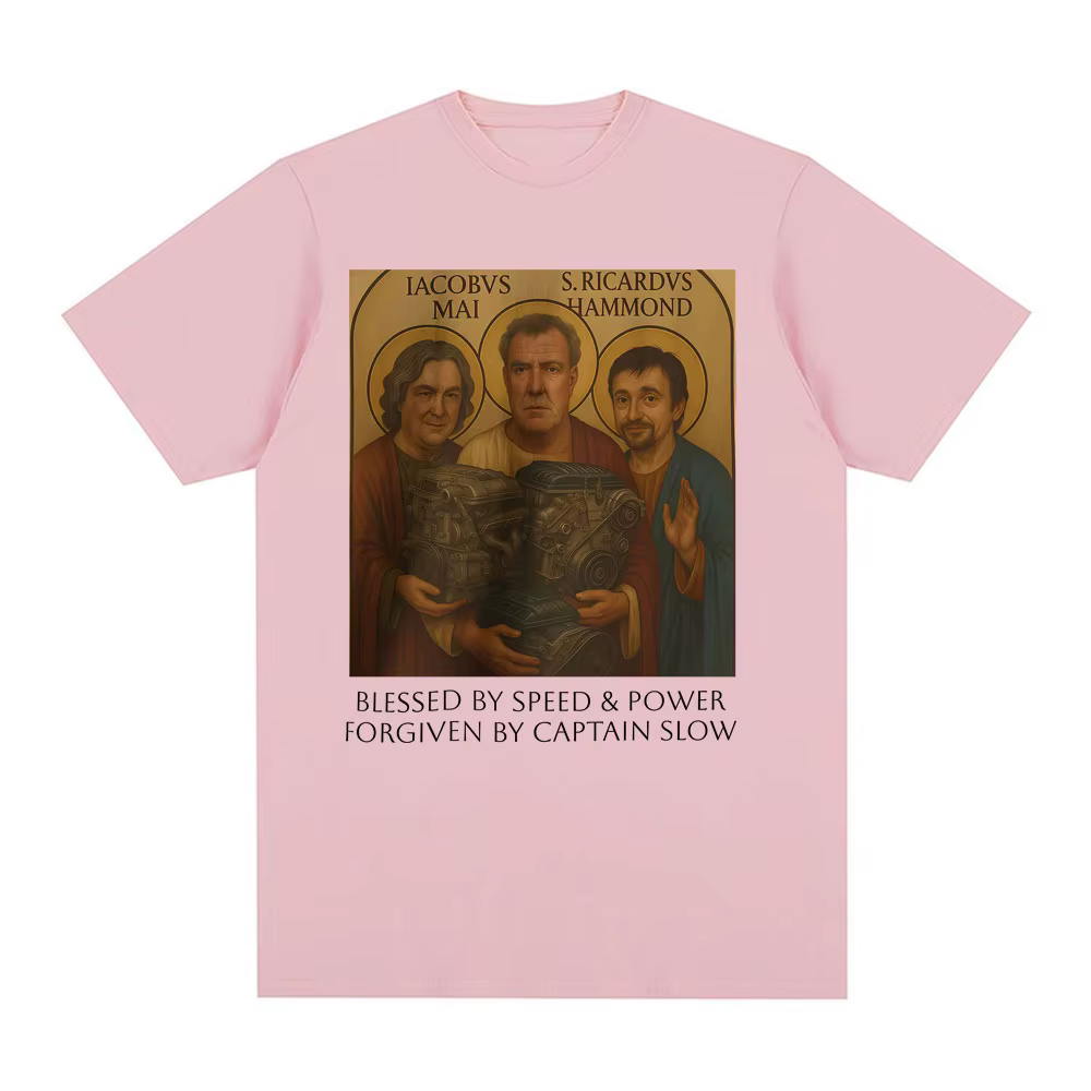 Gear Holy Trinity T-shirt Jeremy Clarkson Hammond May hommage t-shirts la grande vitesse puissance église drôle passionné de voiture vêtements