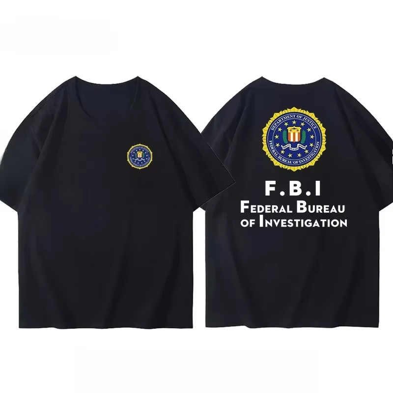 T-shirt pour hommes imprimé film Fbi Agent