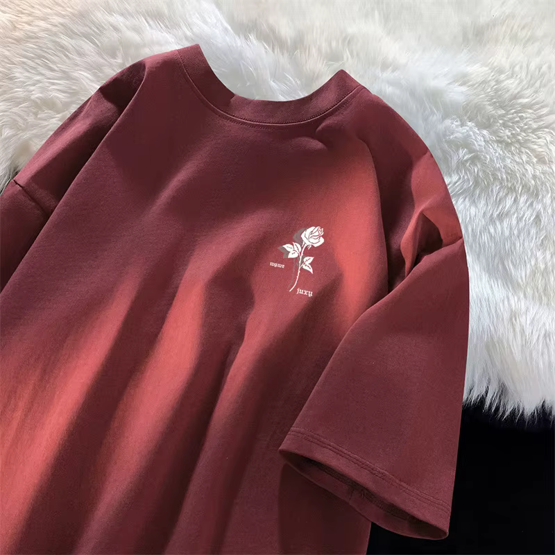 Nouveaux T-shirts d'été 2026 pour hommes à imprimé rose