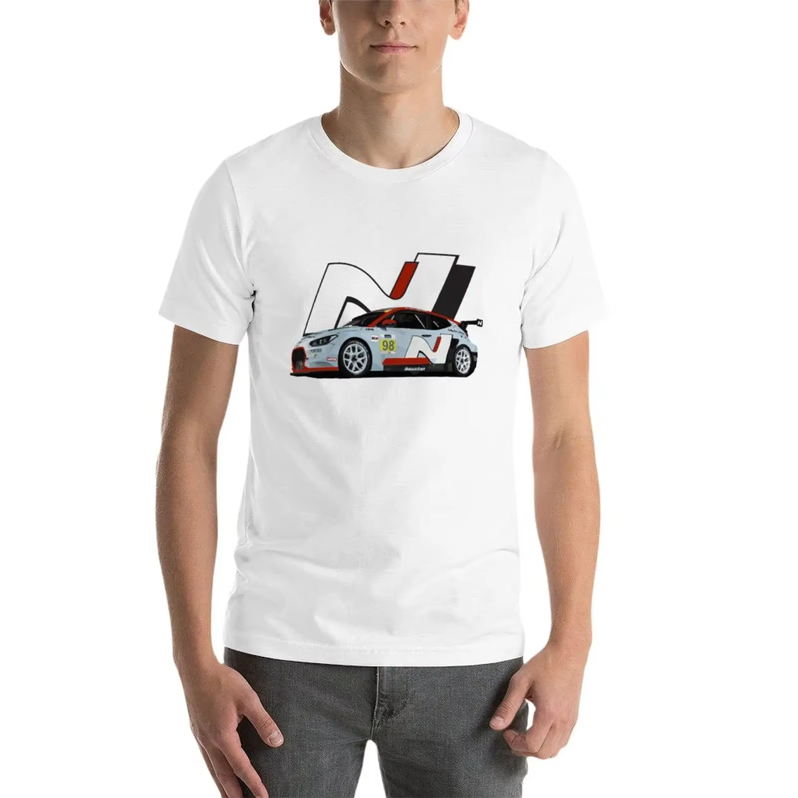 T-shirt graphique Veloster N TCR Race Car pour hommes, haut d'été, nouveau