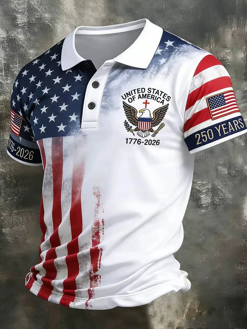 Polo patriotique 2026 pour le 250e anniversaire de l'Amérique