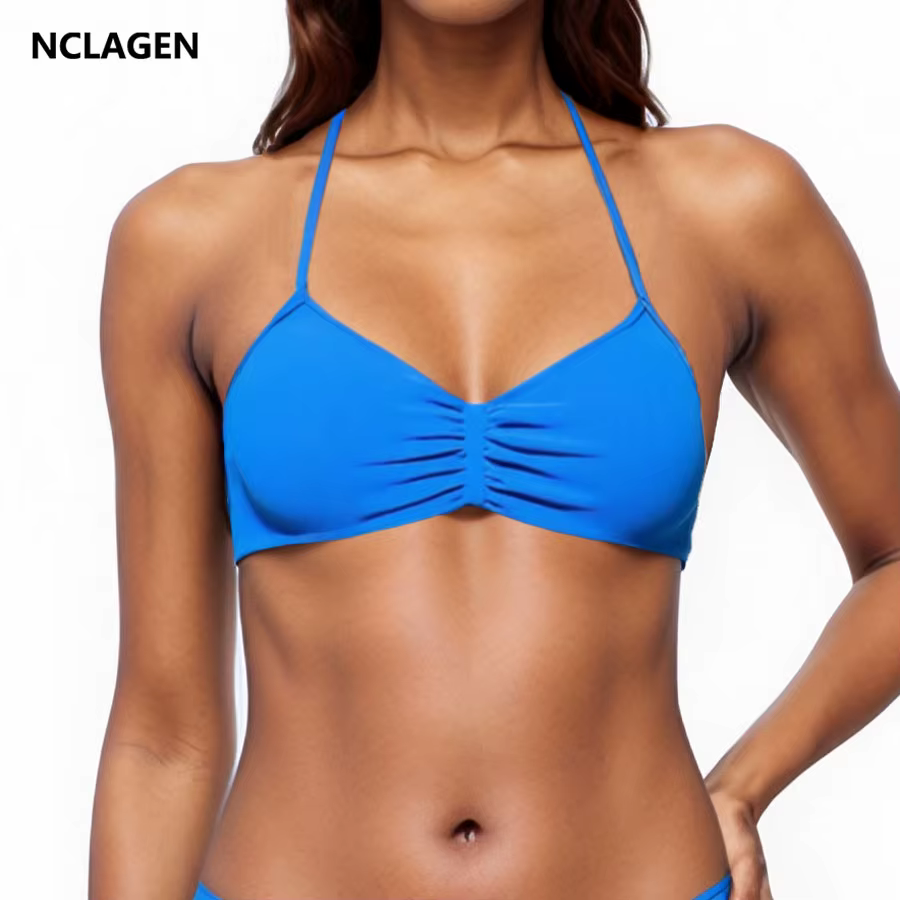 NCLAGEN soutien-gorge à bretelles haut de sport femmes soutien élevé sangle mince sans couture licou soutiens-gorge