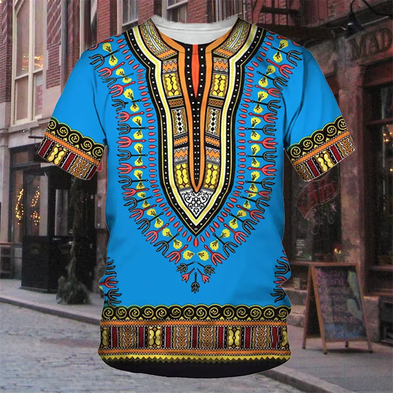 Robe traditionnelle africaine à rayures 7
