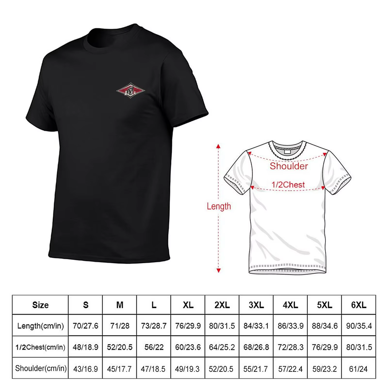 Baesic Bear-T-shirt graphique pour homme