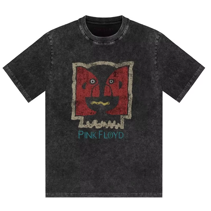 T-shirt pour homme Floyd Rock Pink Delayed Washed