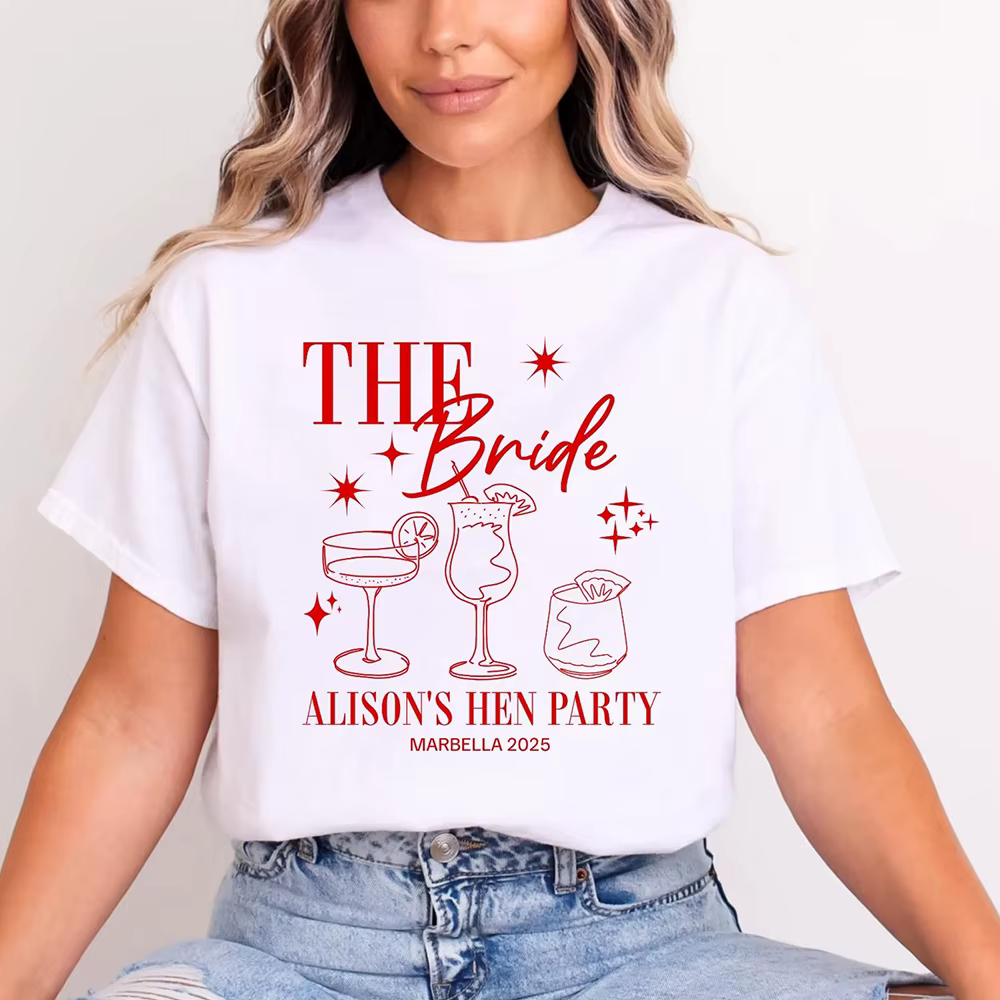 T-shirts et hauts pour femmes pour enterrement de vie de jeune fille (EVJF) et fête nuptiale