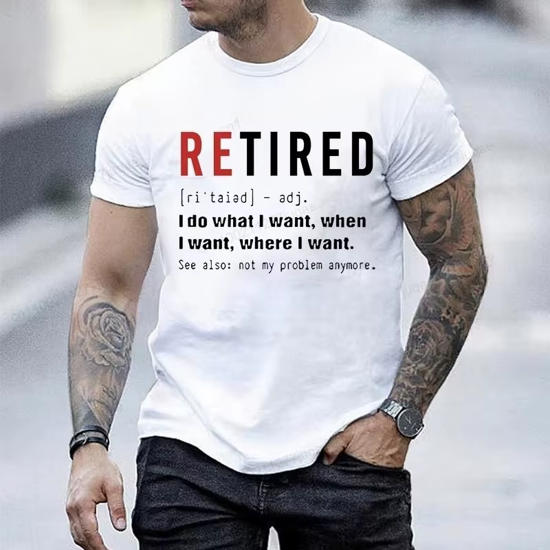 T-shirt Retired Defination pour hommes et femmes