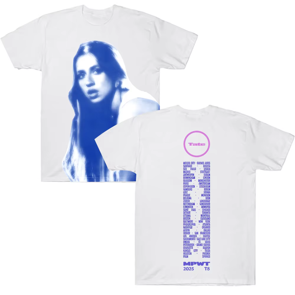 Miss possesseux Tour du monde Photo t-shirt Tate Mcrae graphique t-shirts Design tendance vêtements esthétiques unisexe haute qualité haut en coton