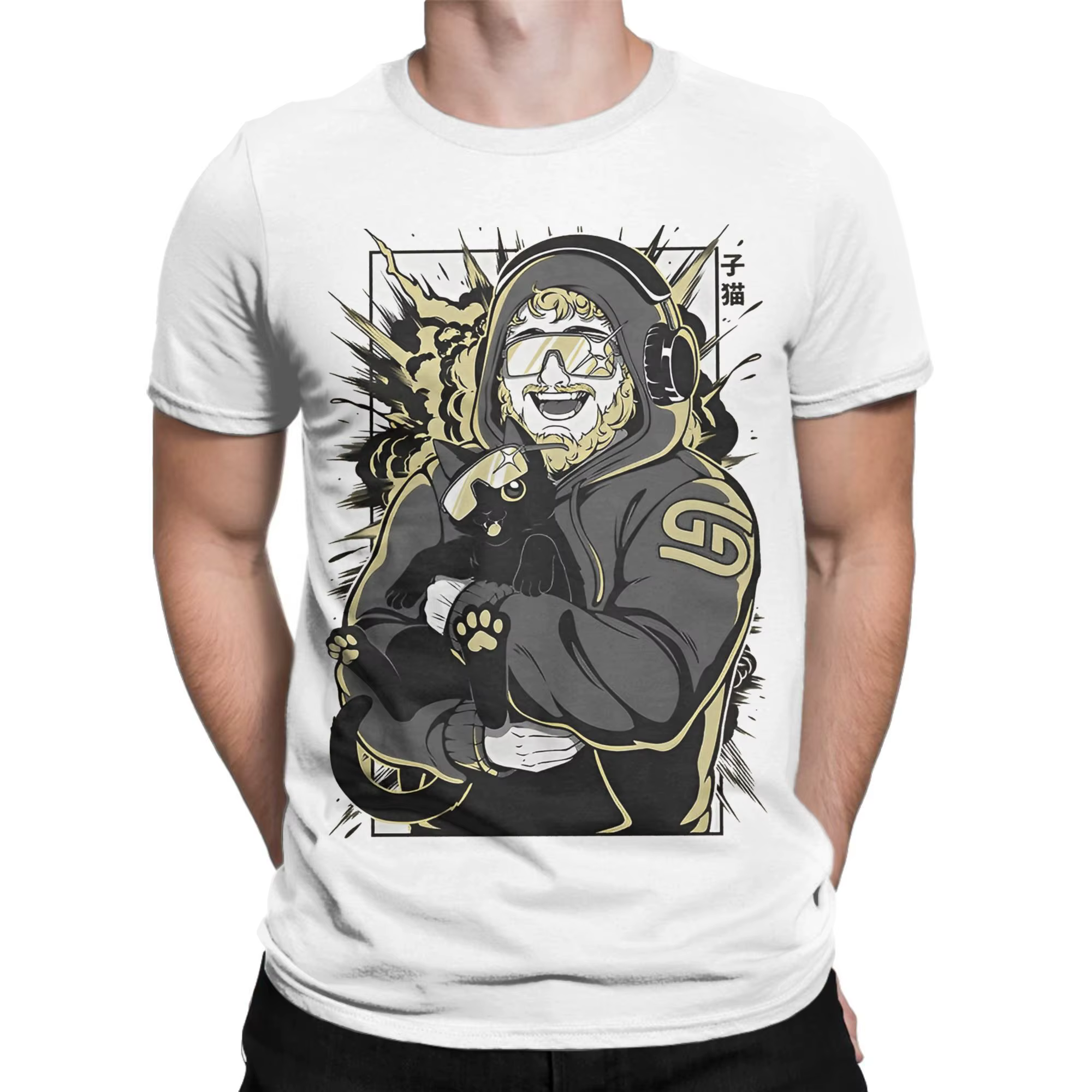 T-Shirts pour hommes caseoh merch Vintage coton