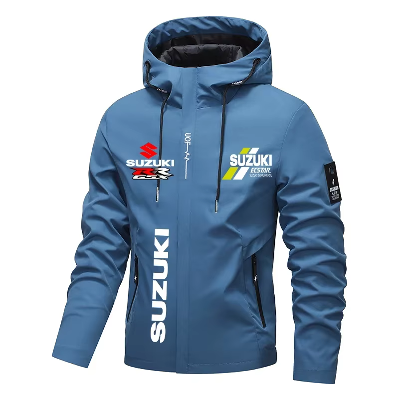Blouson de moto coupe-vent à capuche pour homme – Qualité supérieure – Automne/Hiver – Sweat-shirt