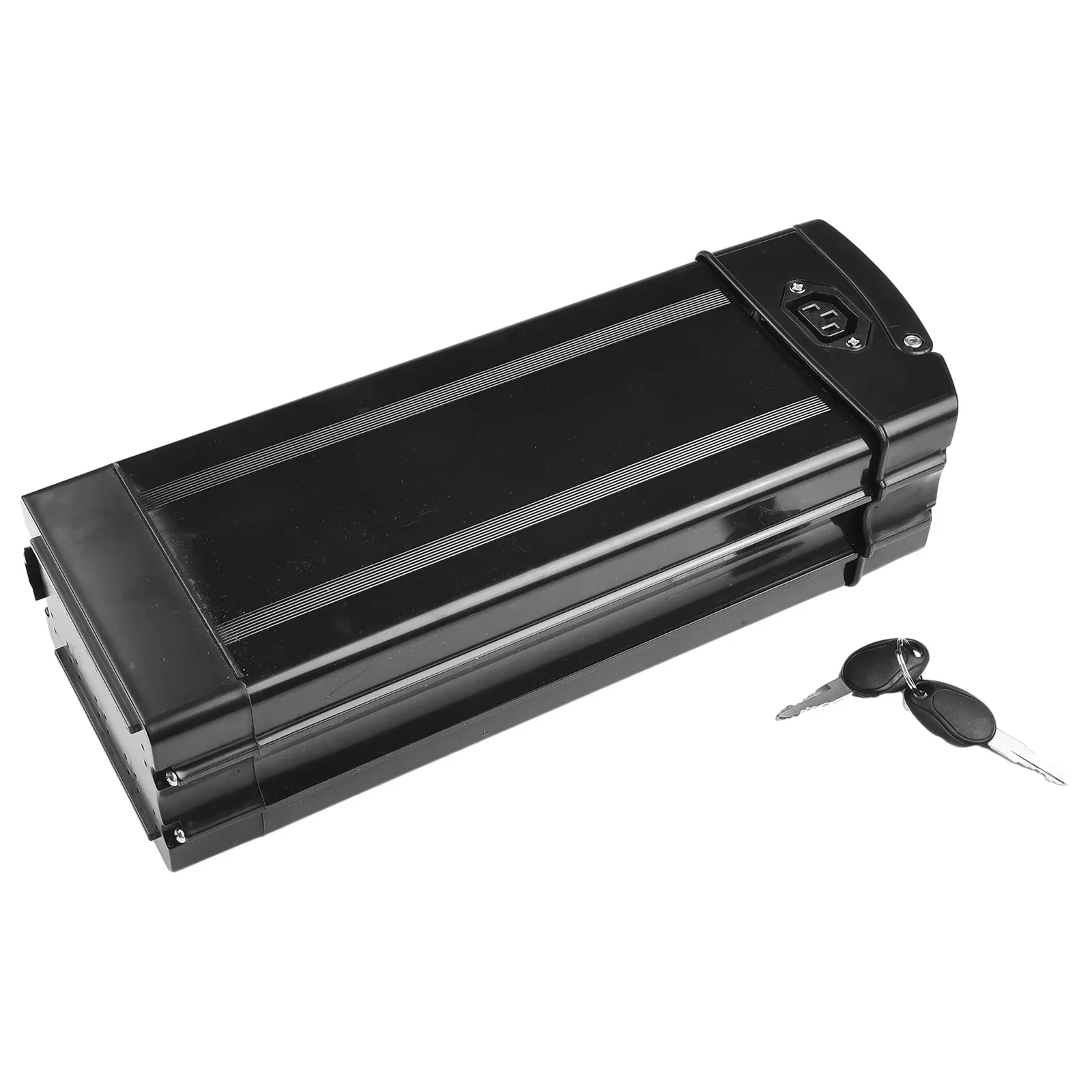 Boîtier de batterie de vélo électrique fiable, boîtier de support de vélo électrique avec prise de charge, port de sortie, parfait pour les vélos électriques