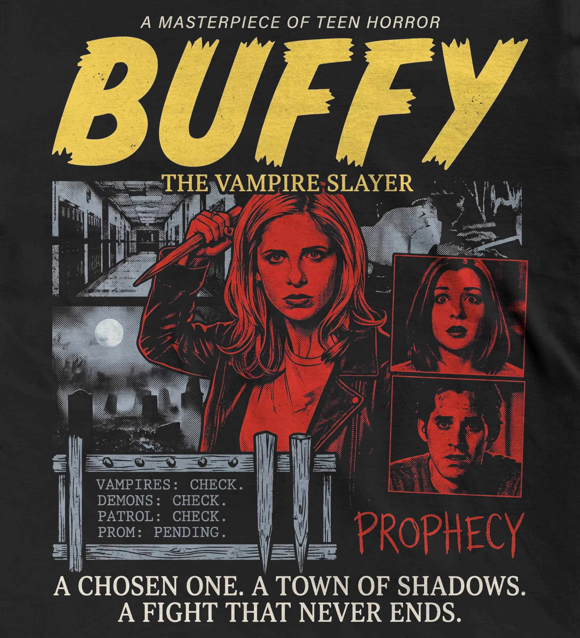 Buffy The Vampire Slayer T-shirt vintage pour hommes