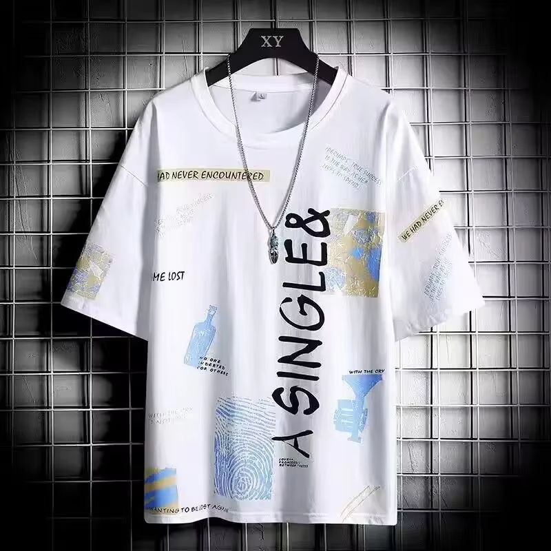 T-Shirt à Col Ras du Cou pour Homme