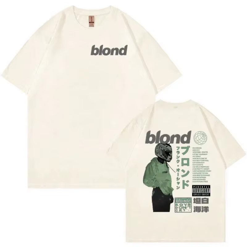Rappeur Frank rétro graphique T-shirt hommes femmes Hip Hop océan Album vêtements T-Shirts Y2k unisexe blond mode