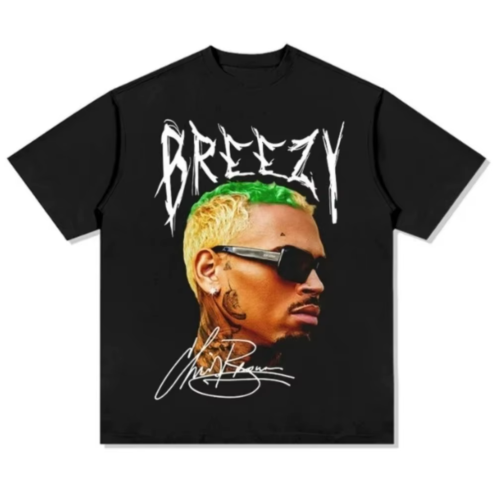 Chris Brown T-Shirts Merch été unisexe à manches courtes T-shirt Streetwear coton HipHop