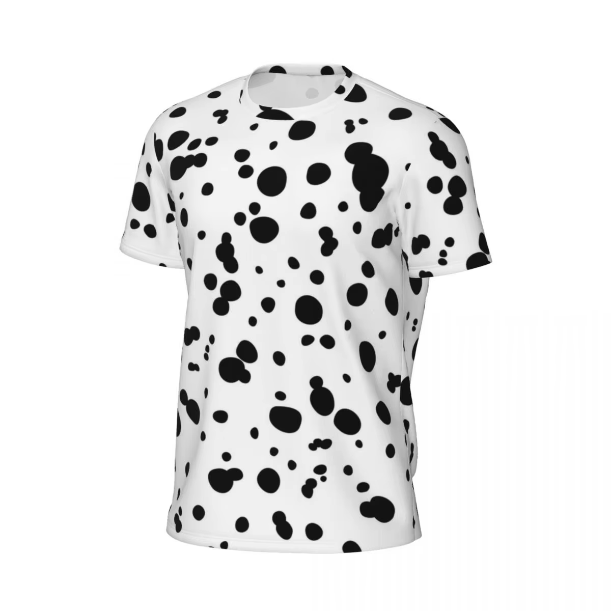 Taches dalmatiennes imprimer course t-shirt points d'animaux Hippie t-shirts hommes Style de rue