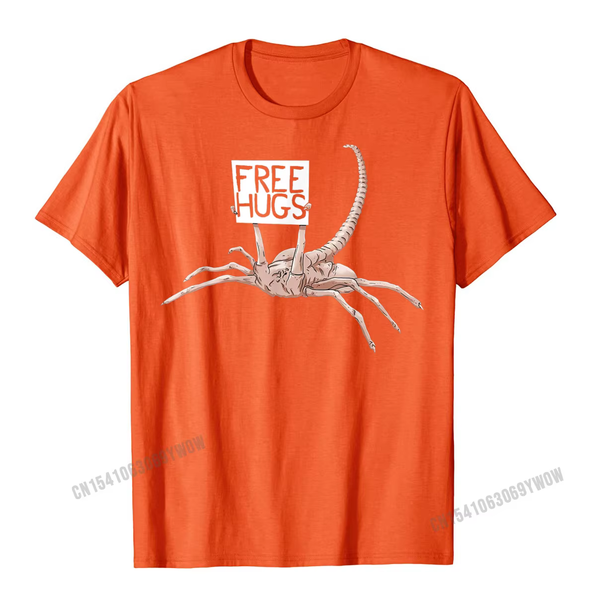 Câlins gratuits drôle Facehugger Aliens T-Shirt Harajuku coton