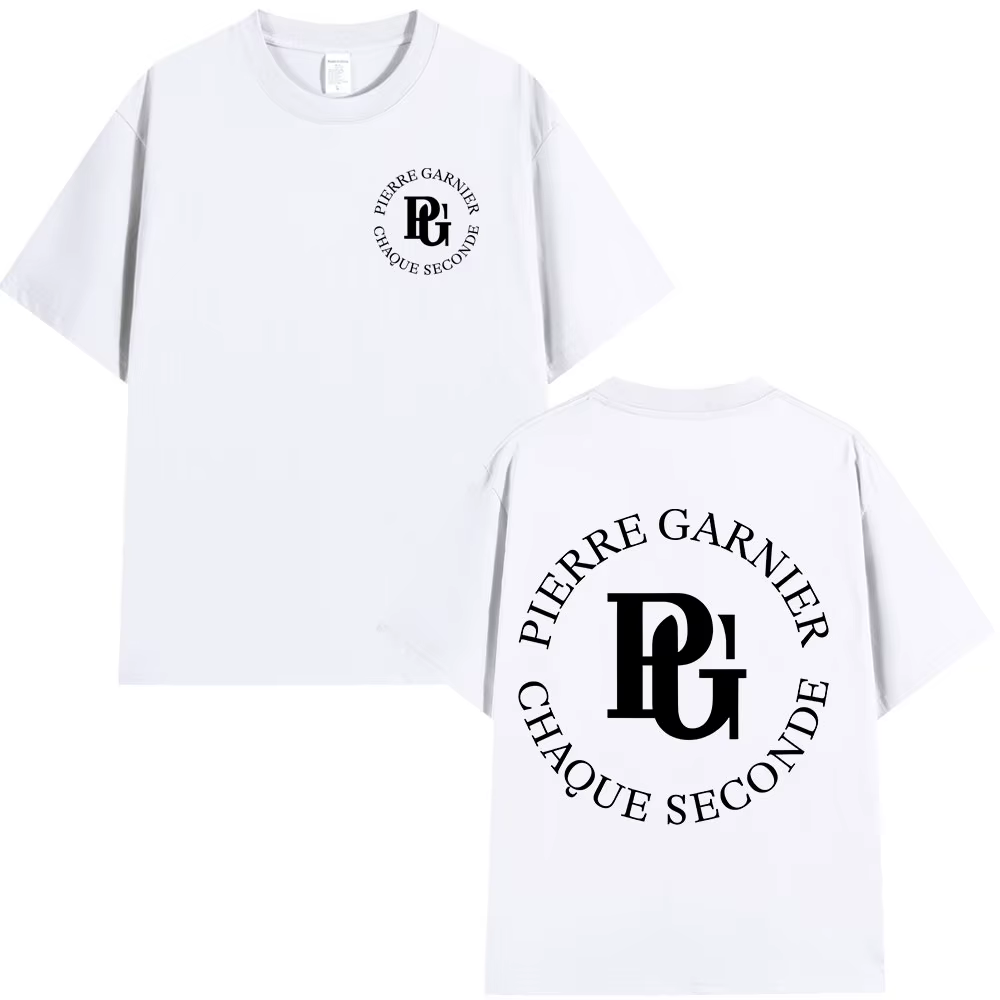 Pierre Garnier Chaque Seconde 2025 Album Tour T-shirts Hip Hop mode T-shirt hommes vêtements 100% coton décontracté
