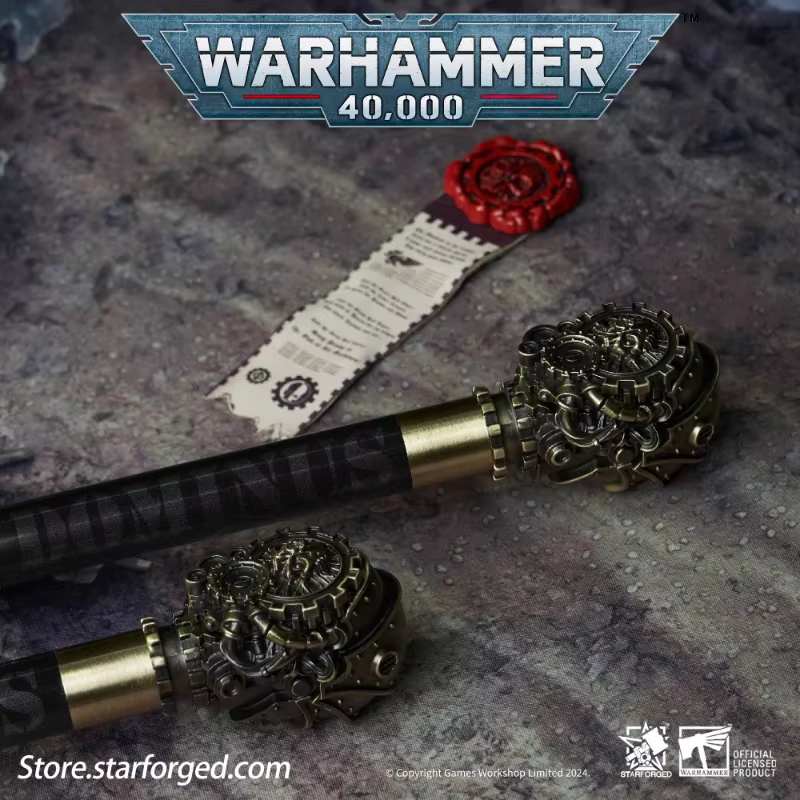Règle starforgée sceptre de sauge Warhammer 40K jeu périphérique Mechanicum thème parapluie Double couche coupe-vent