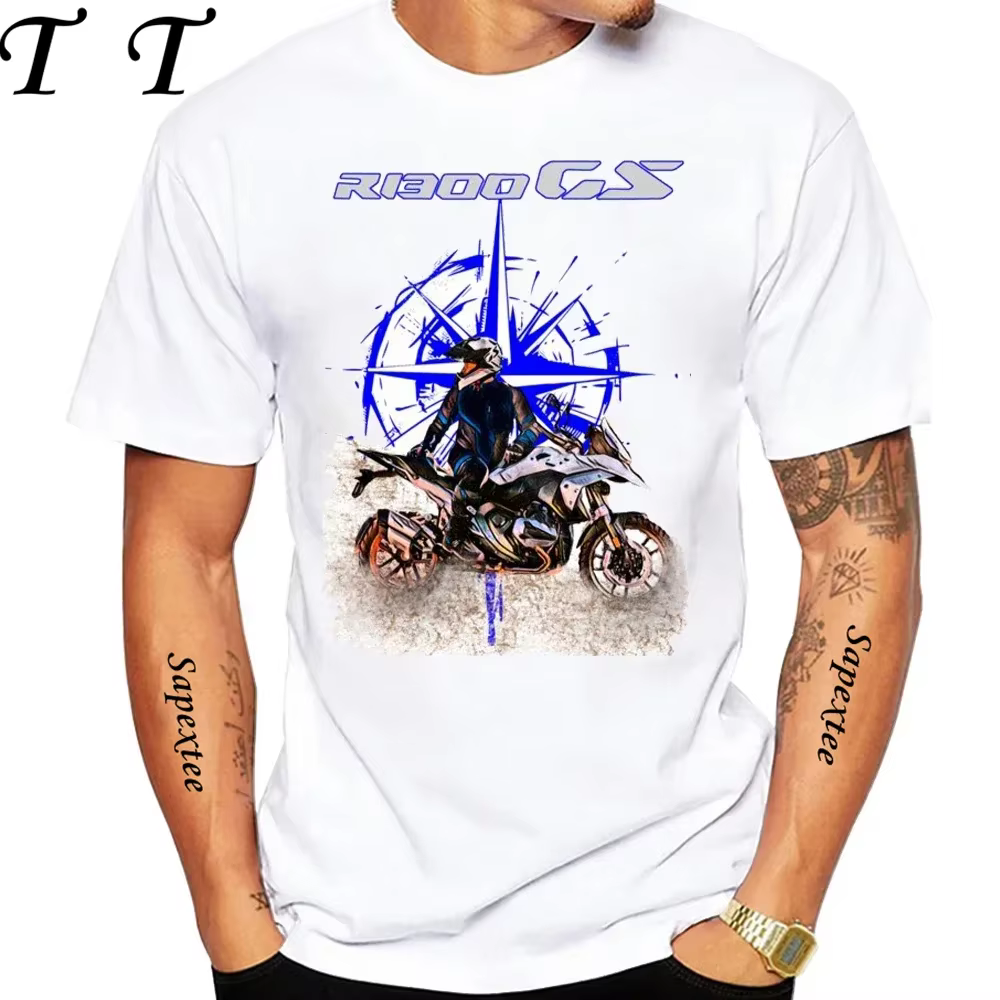 Big Trail R 1300 GS Adventure Style Sport équitation T-Shirt été hommes à manches courtes homme blanc décontracté hauts moto garçon t-shirts